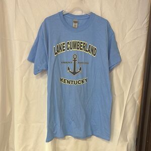 Gildan Blue Short Sleeve Tee Casual